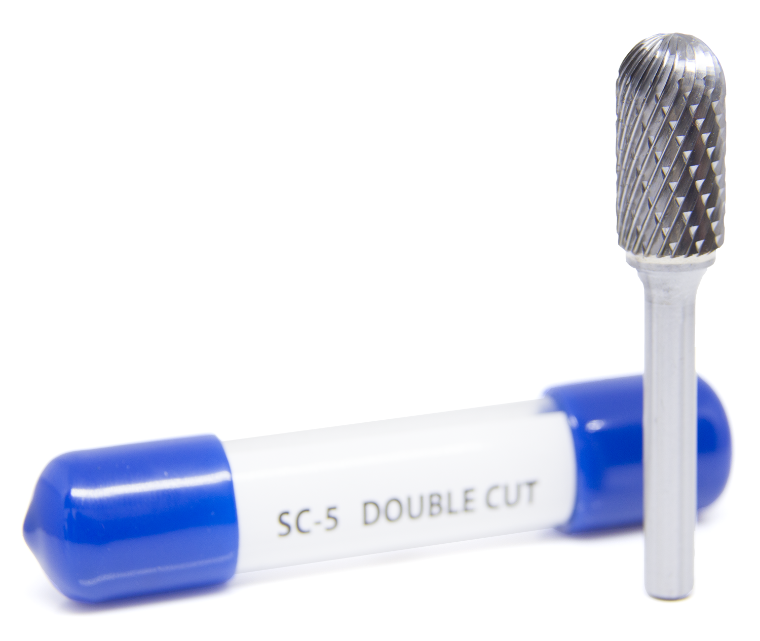 Benchmark Abrasives SC-51NF Cylinder Radius End Carbide Burr - 1/8" Shank Tungsten Double Cut For Precision Work