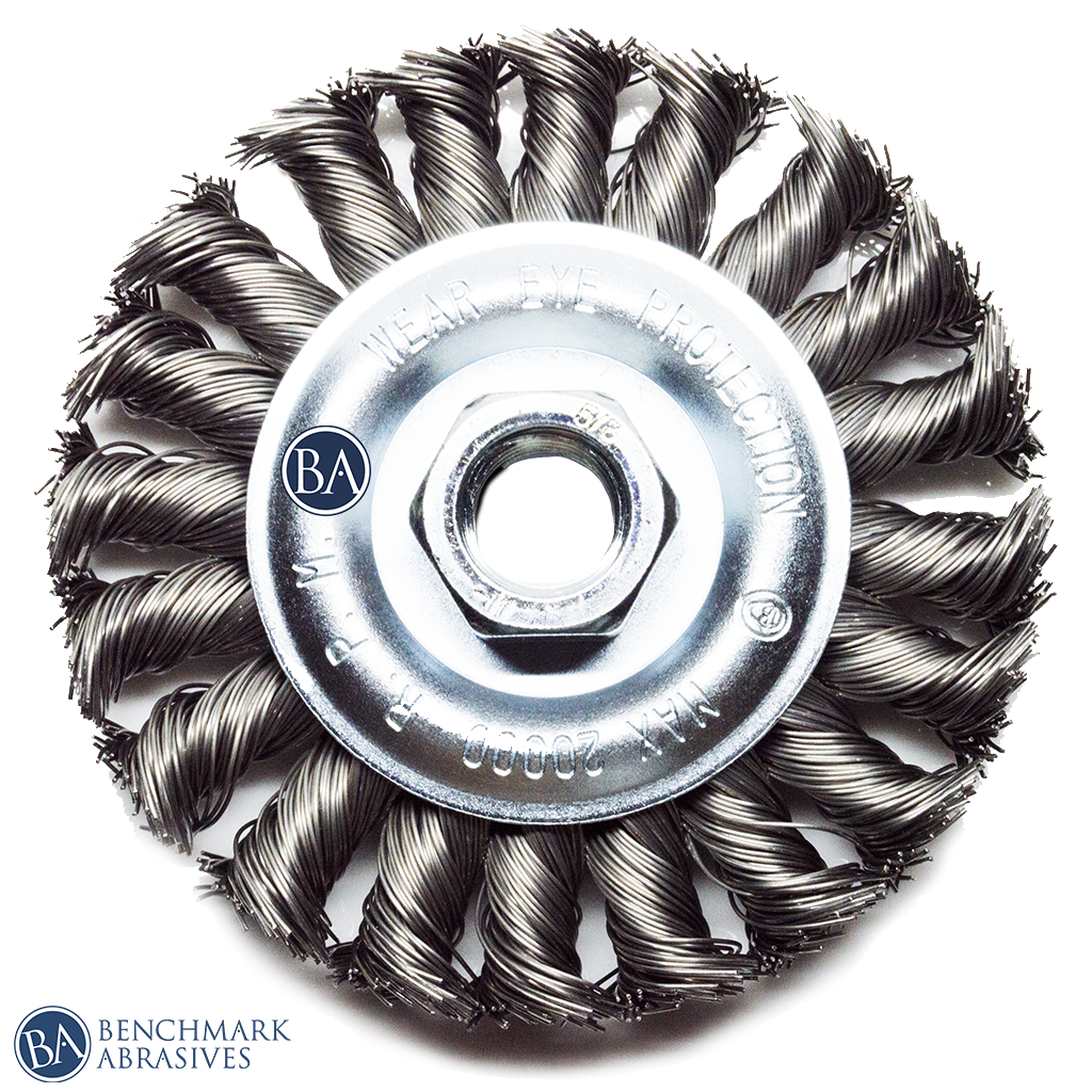 4" Standard Twist Knot Wire Wheel - Carbon Steel
