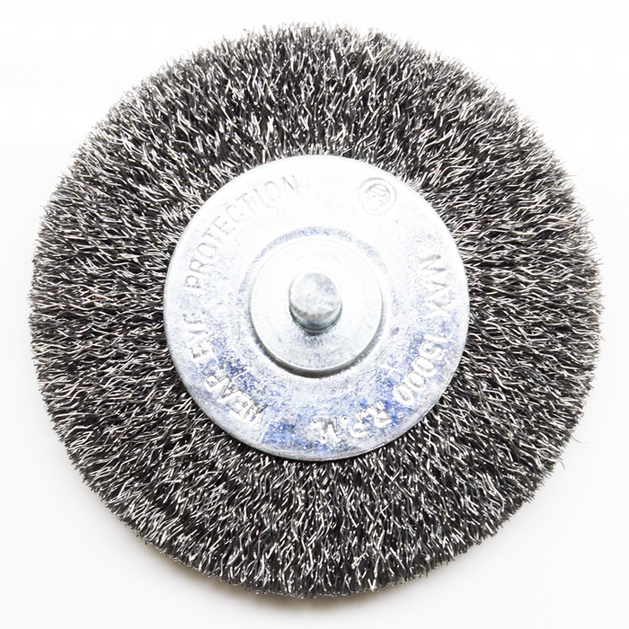 3 inch Mounted Crimped Wire Wheel Carbon Steel Wire
