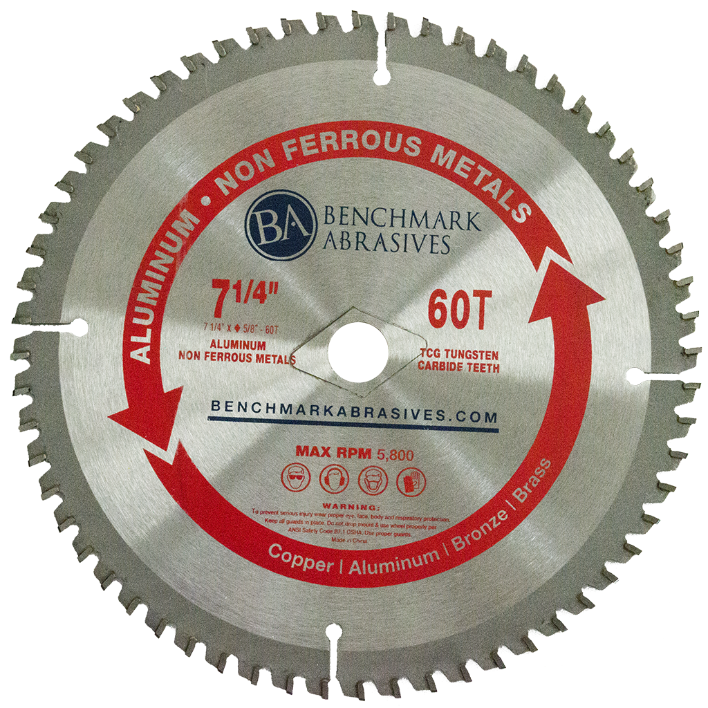 7-1/4" 60 Tooth TCT Saw Blade for Aluminum