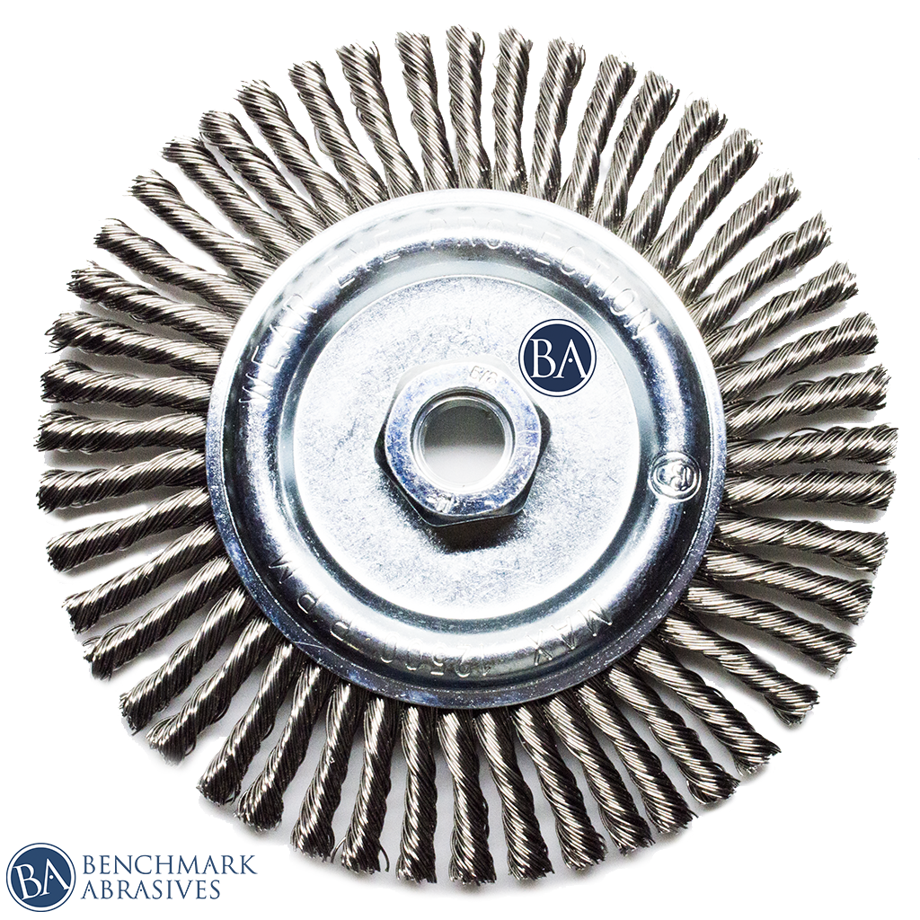 6" Stringer Bead Wire Wheel Stainless Steel