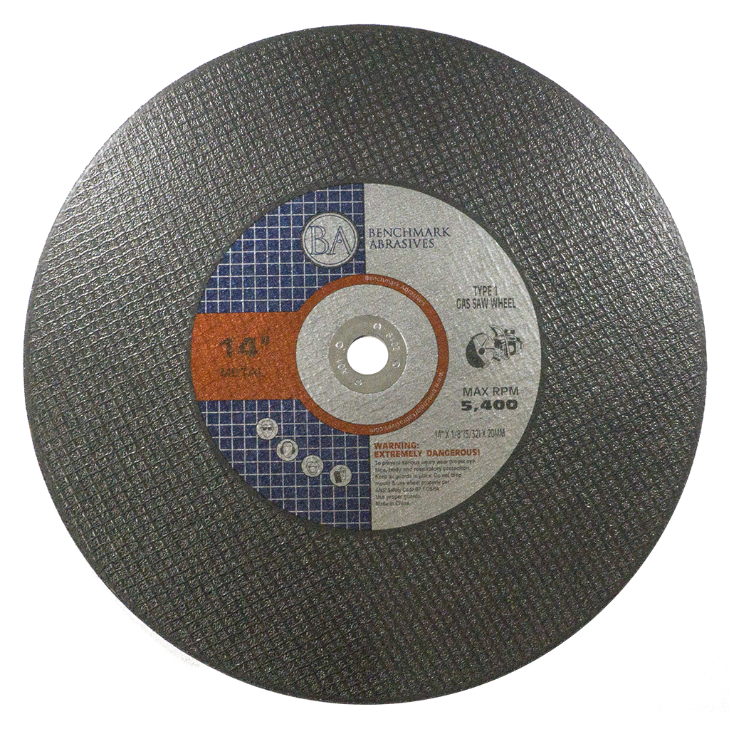 14" x 1/8" (5/32") x 20MM T1 High Speed Gas Saw Wheel - 10 Pack
